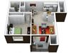 One Bedroom 682 Square Feet